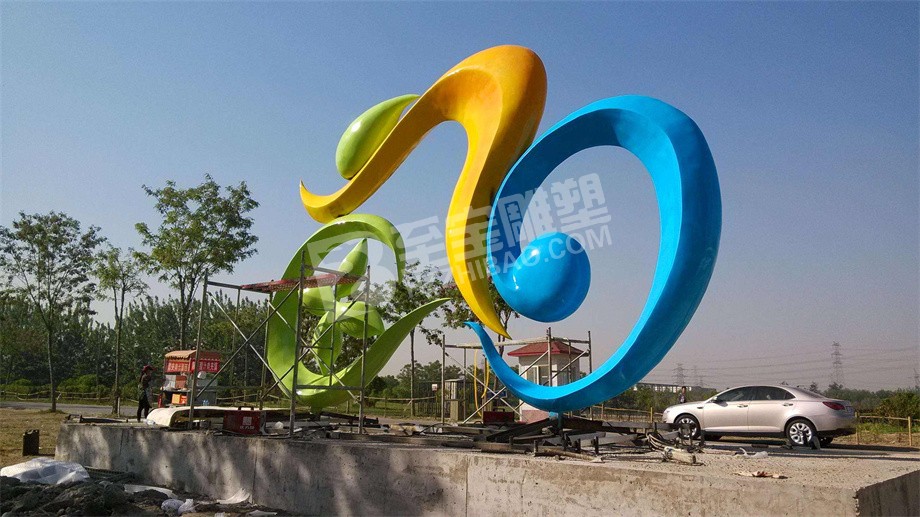 戶(hù)外園林建筑景觀(guān)小品抽象自行車(chē)不銹鋼雕塑定制